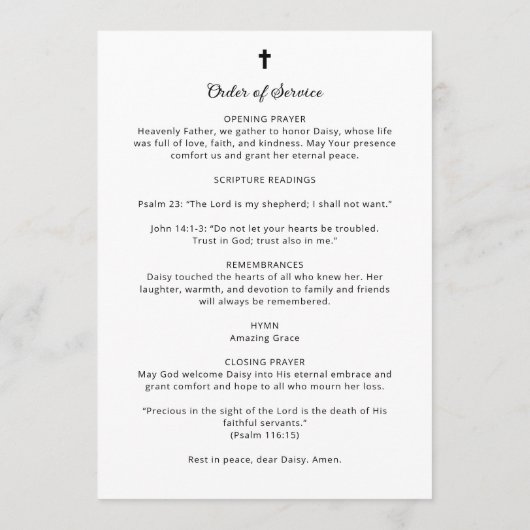 Minimalist Exquisite Floral Black & White Floral Programma (Achterkant)