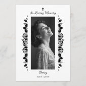 Minimalist Exquisite Floral Black & White Floral Programma (Voorkant)