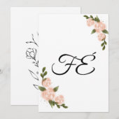 Minimalist "Faith" Message Card – Special Prints E Kaart (Voorkant / Achterkant)