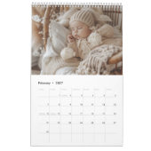 Minimalist Family Photo Personalized Wall Kalender (Feb 2027)