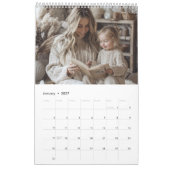 Minimalist Family Photo Personalized Wall Kalender (Jan 2027)