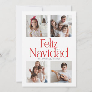 Minimalist Feliz Navidad Rode Kaart