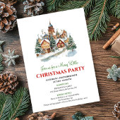 Minimalist festive city Christmas party invitation