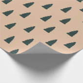 Minimalist fir tree pattern with beige background cadeaupapier (Hoek)