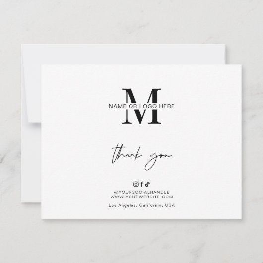 Minimalist Fire Starters Warning Instructions Card Bedankkaart (Achterkant)