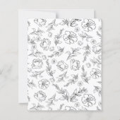 Minimalist Floral Bachelorette Drink If Game Card (Achterkant)