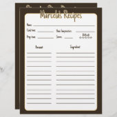 Minimalist Floral Mexican Recipe Pages for Binder  (Devant / Derrière)