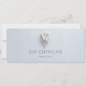Minimalist Floral White Salon QR Code Gift Card (Voorkant)