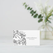 Minimalist Foliage QR Code  Visitekaartje (Staand voorkant)