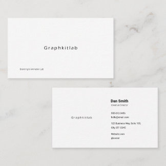 Minimalist Founder Branded Business Card Visitekaartje