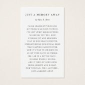 Minimalist Funeral Memorial Prayer Photo Cards (Dos)