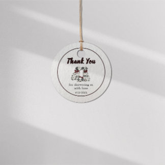 Minimalist Gender Neutral Chic Dalmation  Bedankjes Labels