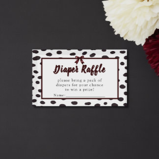 Minimalist Gender Neutral Chic Dalmation  Informatiekaartje