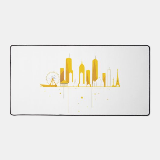 Minimalist Geometric City Skyline Silhouette  (Recto)