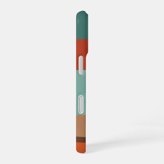 Minimalist Geometric Coffee Cup Scene iPhone 16 Hoesje (Rechterkant)