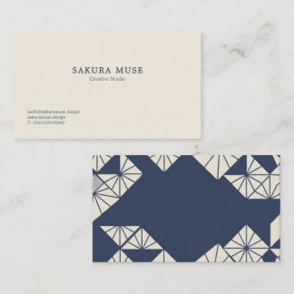 Minimalist Geometric Japanese Business Card Visitekaartje