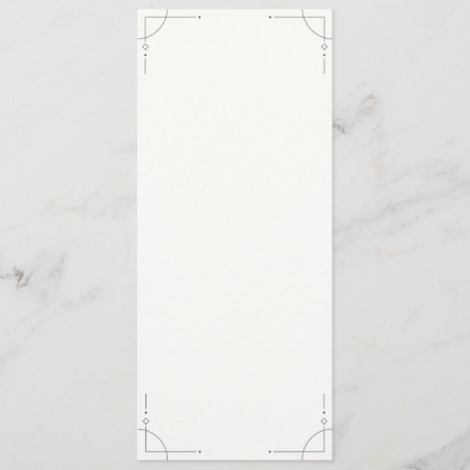 Minimalist Geometric Wedding Program Programma (Voorkant)