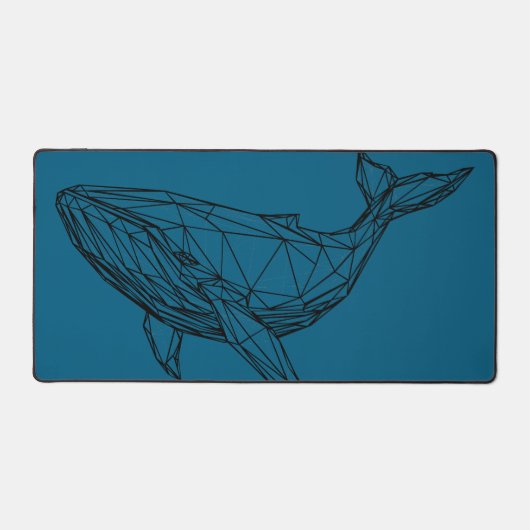 Minimalist Geometric Whale Desk Mat (Recto)