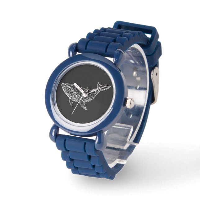 Minimalist Geometric Whale eWatch Watch Horloge (Hoek)