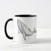 Minimalist Geometric Whale Mug (Gauche)