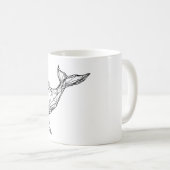 Minimalist Geometric Whale Mug (Devant droit)