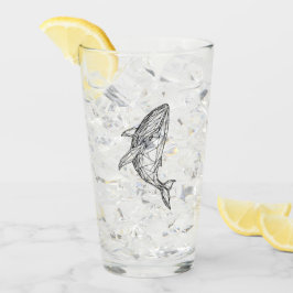 Minimalist Geometric Whale Mug Glas