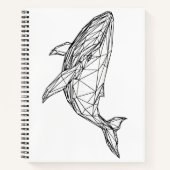 Minimalist Geometric Whale Notebook Notitieboek (Voorkant)