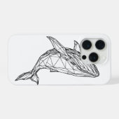 Minimalist Geometric Whale Phone Case (Verso Horizontal)