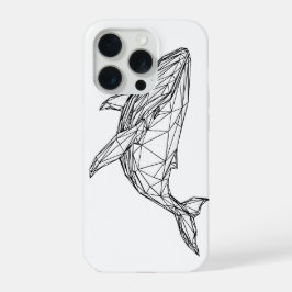 Minimalist Geometric Whale Phone Case iPhone 15 Pro Hoesje