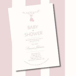 Minimalist Girl Baby shower Invitation Kalligrafie Kaart