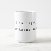 Minimalist God is Light Coffee Mug (Centre)