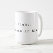 Minimalist God is Light Coffee Mug (Devant droit)