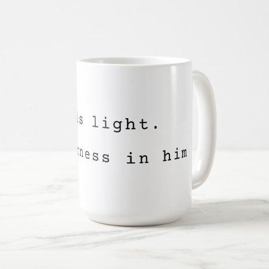 Minimalist God is Light Coffee Mug (Devant droit)