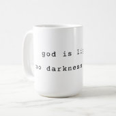 Minimalist God is Light Coffee Mug (Devant gauche)
