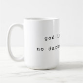 Minimalist God is Light Coffee Mug (Gauche)