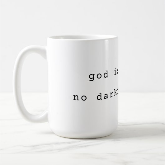 Minimalist God is Light Coffee Mug (Gauche)