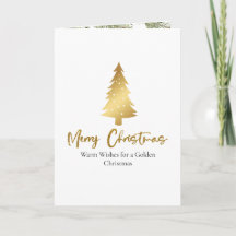 Minimalist Gold Christmas Folded Card
