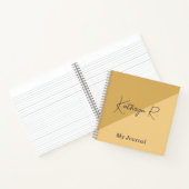 Minimalist Gold Custom Name Journal Notitieboek (Binnen)