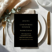 Minimalist Gold Foil Christmas Dinner Folie Uitnodiging
