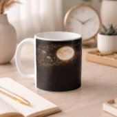 Minimalist Gold Moon & Constellation Black Mug