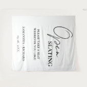 Minimalist Gold  Script Wedding Open Seating Sign Wandkleed (Voorkant (horizontaal))