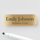 Minimalist Gold Teacher Name | Custom Kindergarten Naamplaatje (In situ)