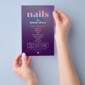 Minimalist gradient nail technician  flyer (Hand)