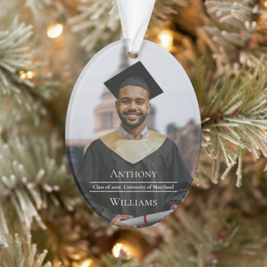 Minimalist Graduation Photo Oval (Arbre)