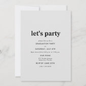 Minimalist Graduation Photo Party Invitation (Dos)