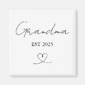 Minimalist Grandma EST Year | Custom Magnet Magneet (Voorkant)