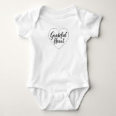 Minimalist "Grateful Heart" Quote Romper (Voorkant)