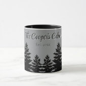 Minimalist gray black pine tree silhouette     mok (Midden)