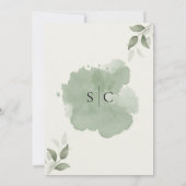 Minimalist Green Botanical Wedding Invitation (Dos)
