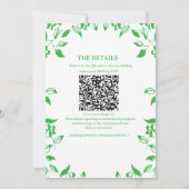 Minimalist Green Botanical Wedding Invitation (Dos)